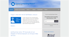 Desktop Screenshot of cloud-computing-report.de